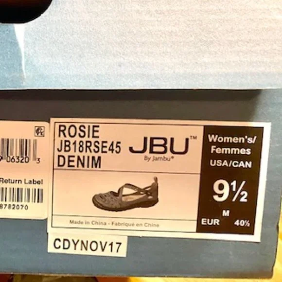 JBU By Jambu Blue Denim Wildflower Mary Jane Shoes - Size 9.5 - Picture 12 of 12